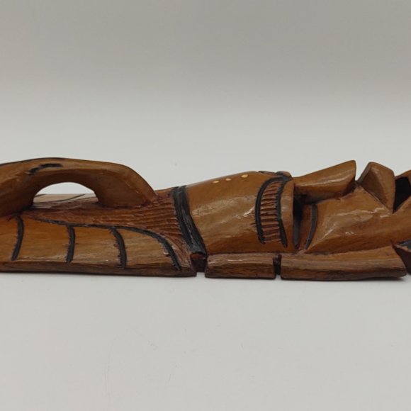 Wooden Indonesian Bearded Wall Mask - Picture 6 of 11